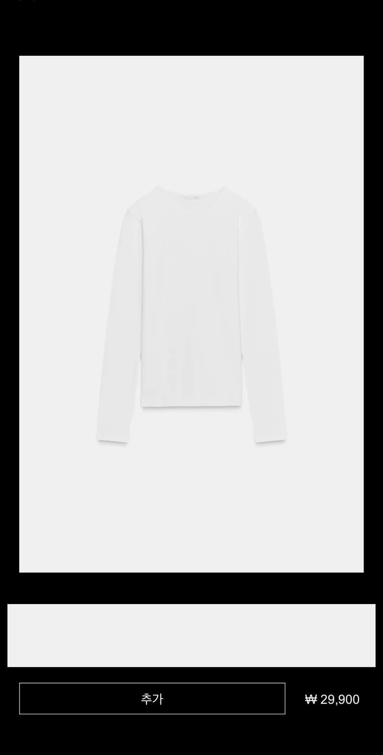 zara 자라 베이직 코튼 티셔츠 상품이미지2