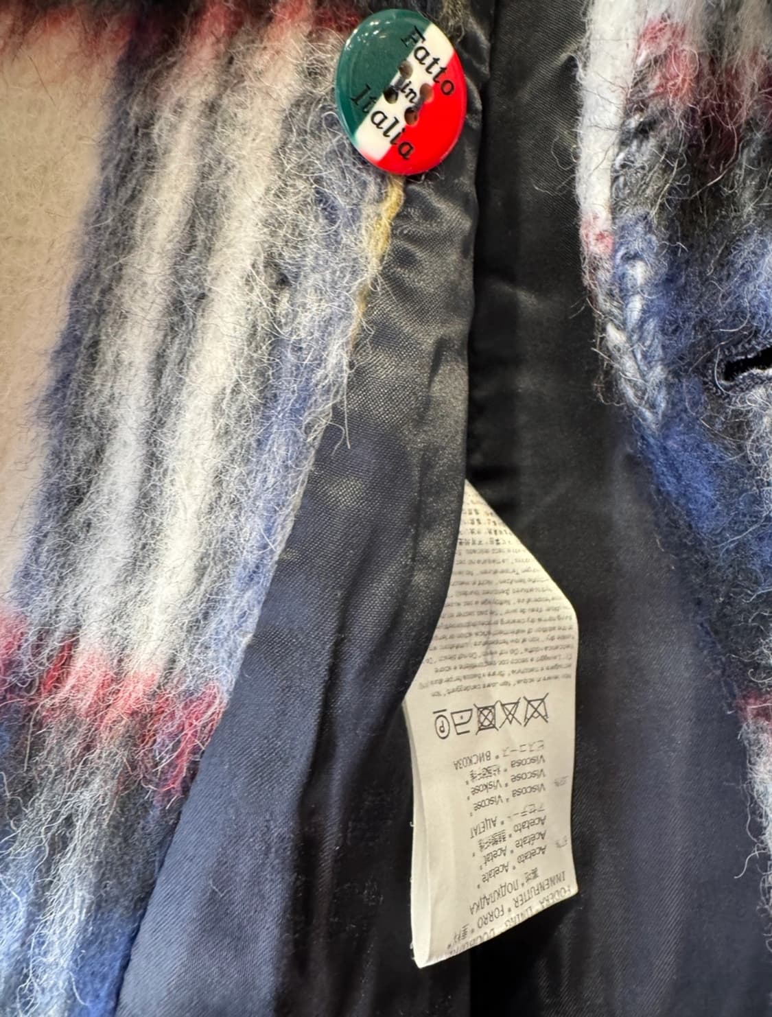 새상품 컨디션 History Repeats 체크 더블 롱코트 상품이미지4