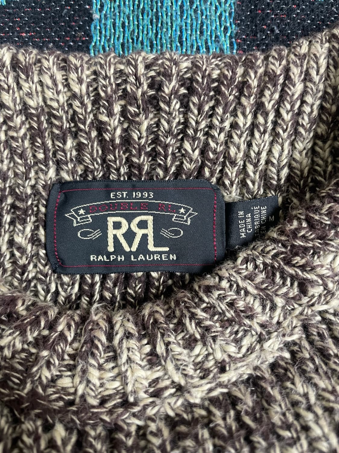 RRL 멜란지 브라운 니트 스웨터(M) 상품이미지2