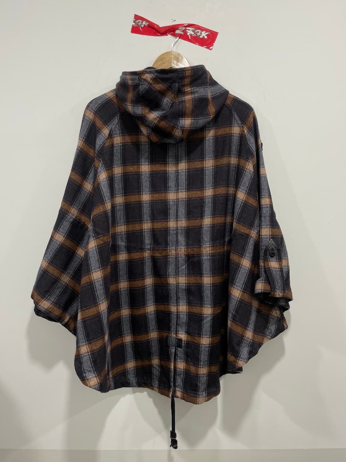 (빈티지)타탄체크 후드 케이프 상품이미지4