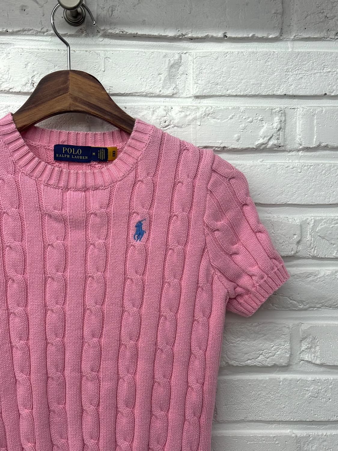 폴로 핑크 꽈베기 반팔니트 상품이미지4