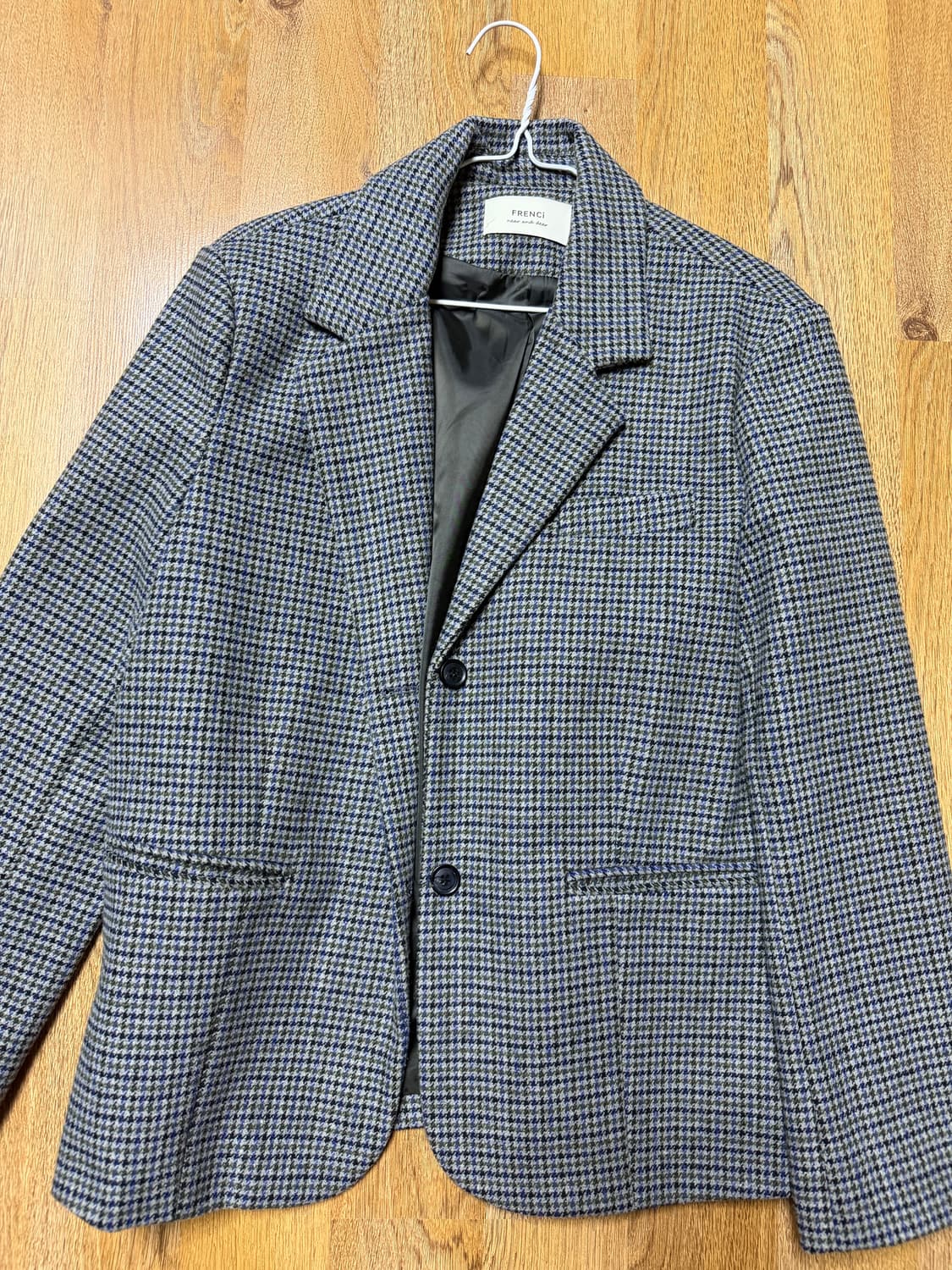 보세 체크 울자켓 상품이미지1