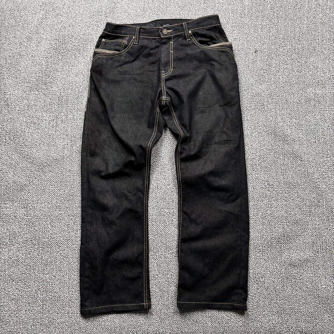 에비수 Genes Stock 레더 패치 데님 팬츠 상품이미지4