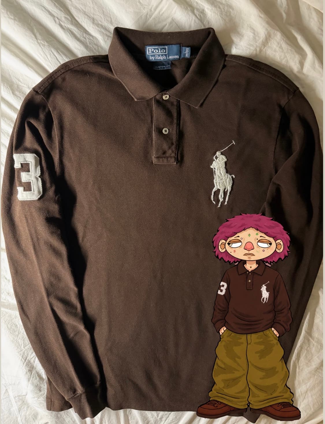 폴로 빅포니 카라 롱슬리브 브라운 상품이미지2