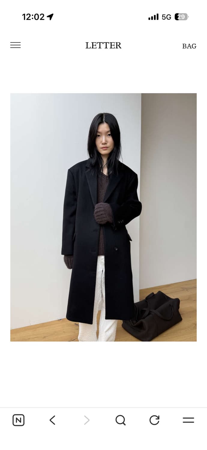 Letter meg코트  상품이미지2