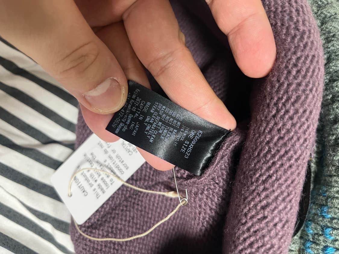 새제품!)캐피탈 5G 울 니트 캡 그레이 폼비니 OS 상품이미지6