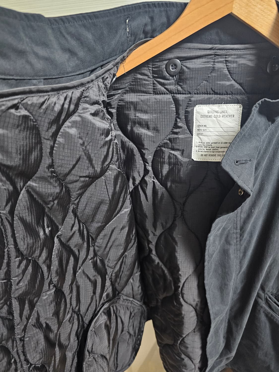 프릭스 스토어 M-65숏 모즈 코트 라이너 세트 블랙 s사이즈  상품이미지4