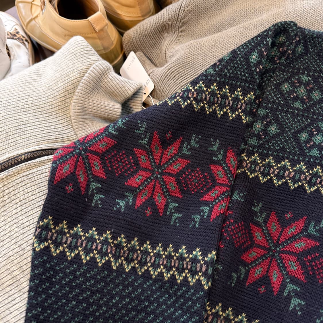 80 ~ 90S 엘엘빈 소모사 아일랜드 생산 니트 스웨터 상품이미지2