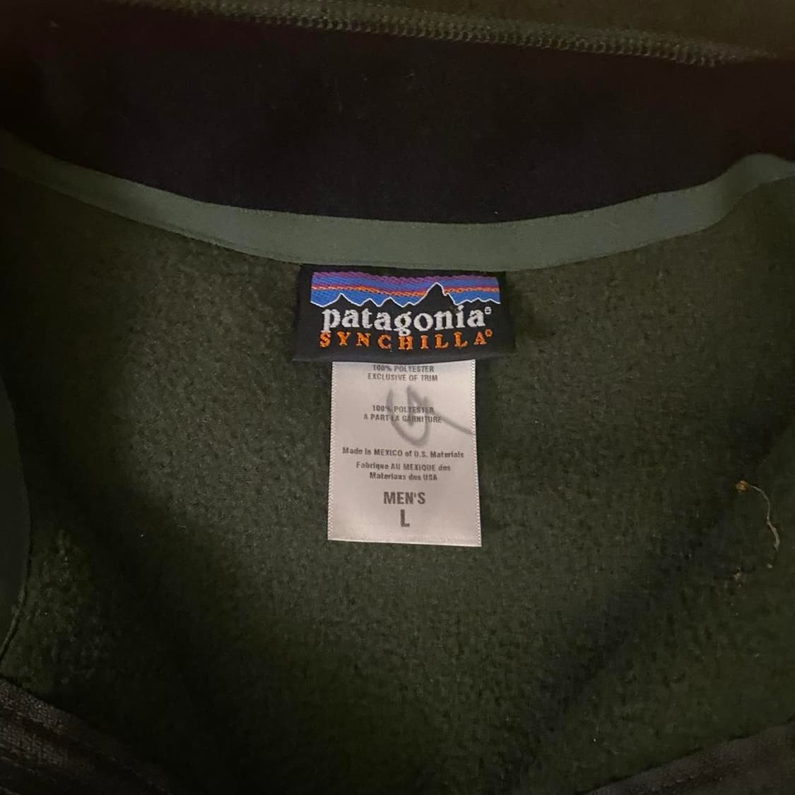 15FW 파타고니아 신칠라 마이크로디 1/4 집 풀오버 다크그린 상품이미지3