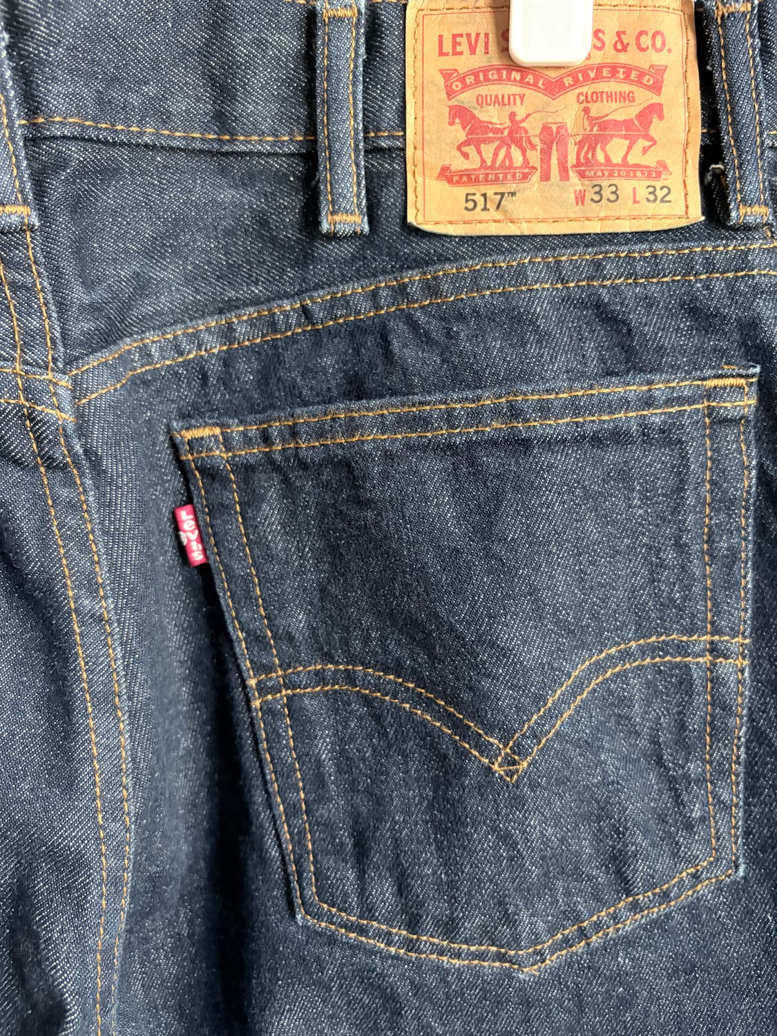(33x32) 리바이스 517 진청 인디고 생지 데님 상품이미지4