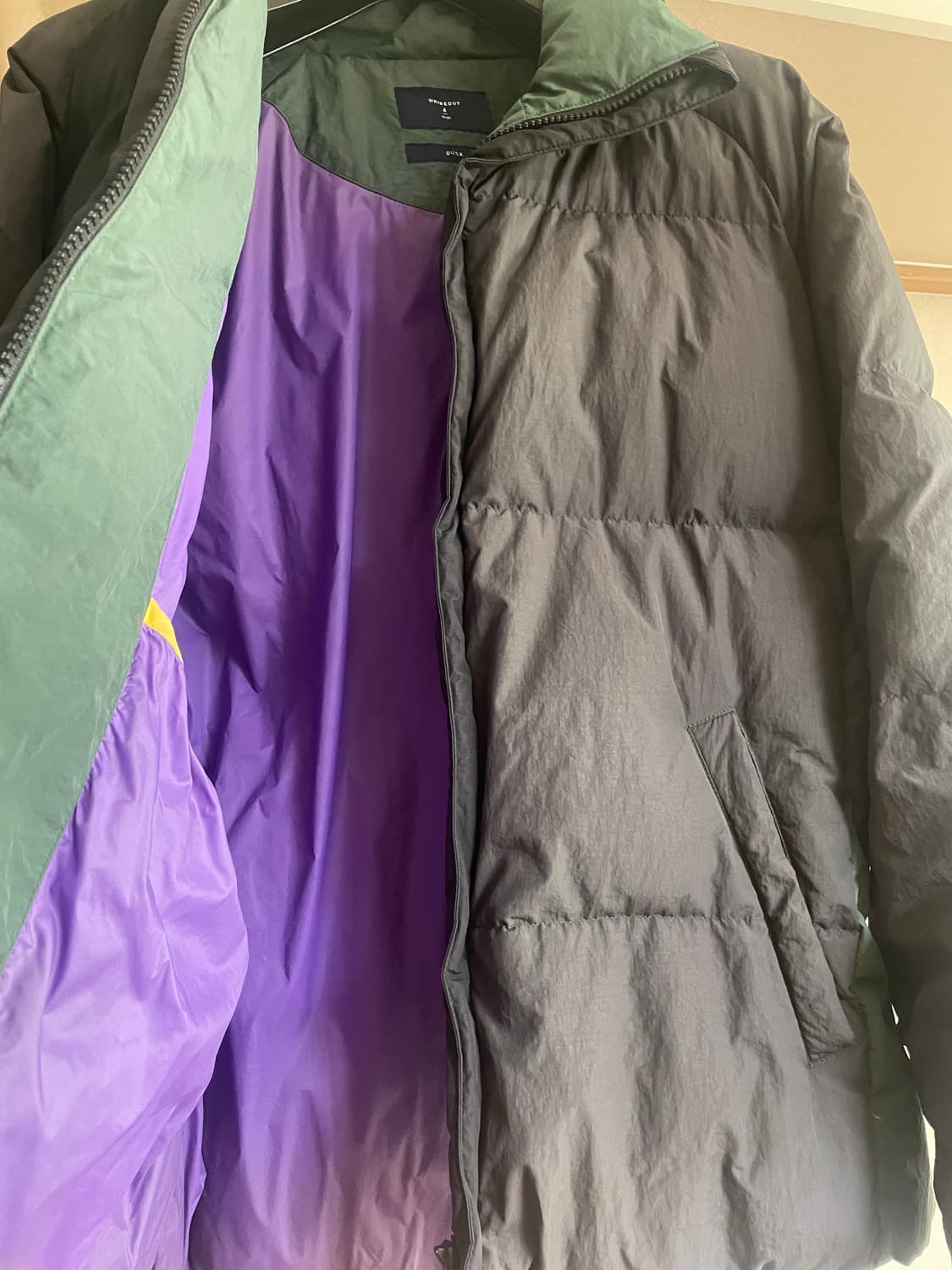 하이드아웃 블랙/차콜/그린 덕다운 패딩(4) 상품이미지2