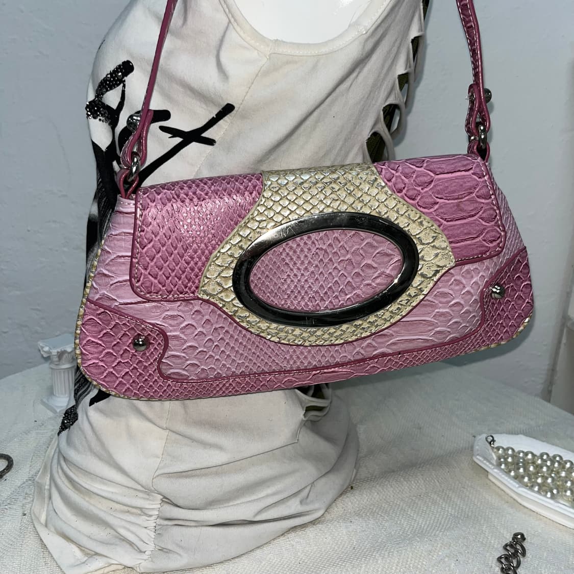 빈티지 핑크 파에톤 숄더백 상품이미지2