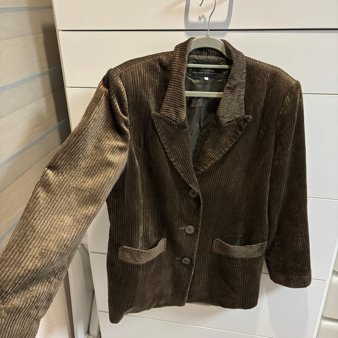 Leilian 카키 코듀로이 자켓 상품이미지3