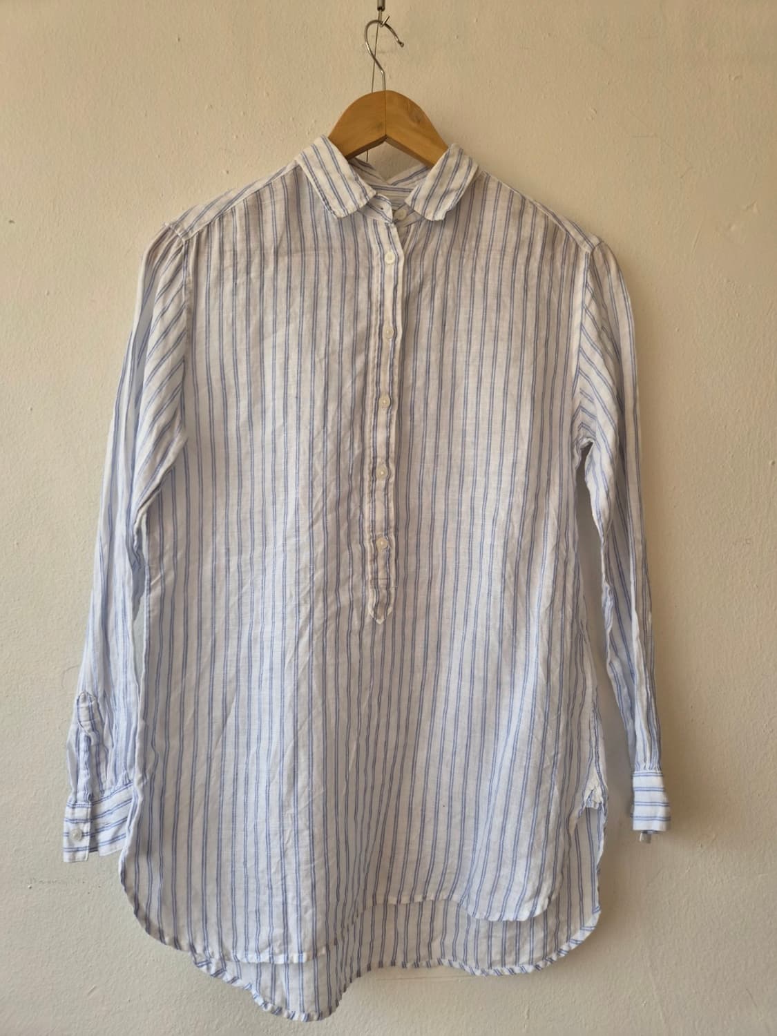 유니클로 여성 스트라이프린넨블라우스 S사이즈 상품이미지2