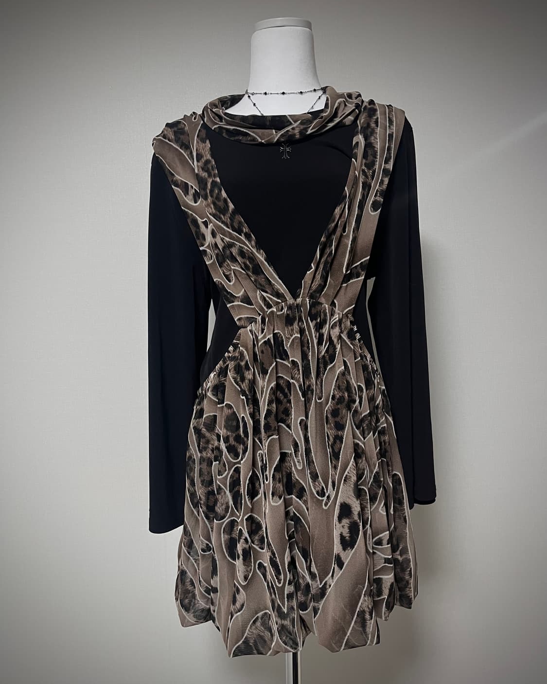 오네갸루 호피 원피스 상품이미지3