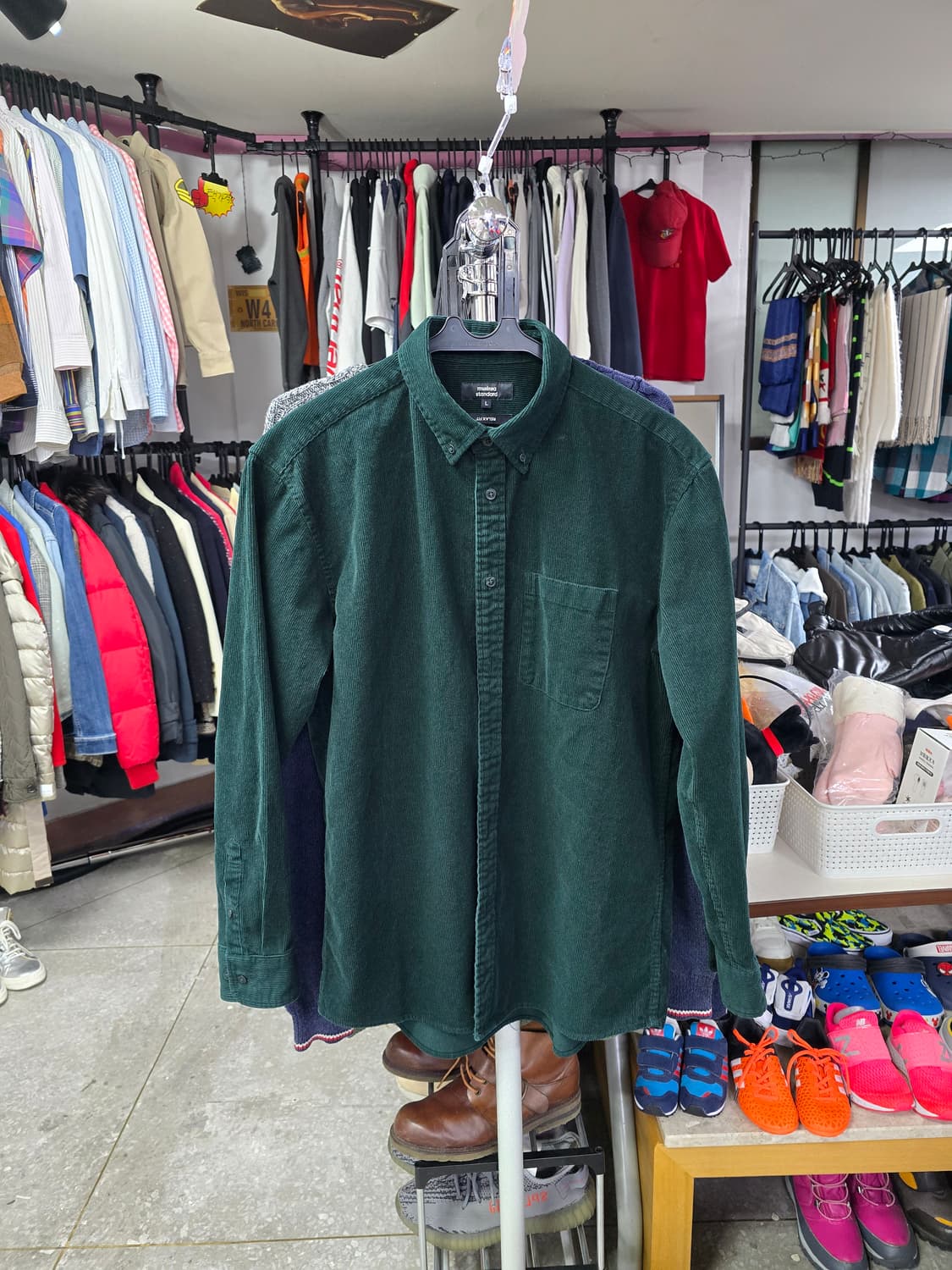 무신사 그린 코듀로이 셔츠 (1439) 상품이미지1