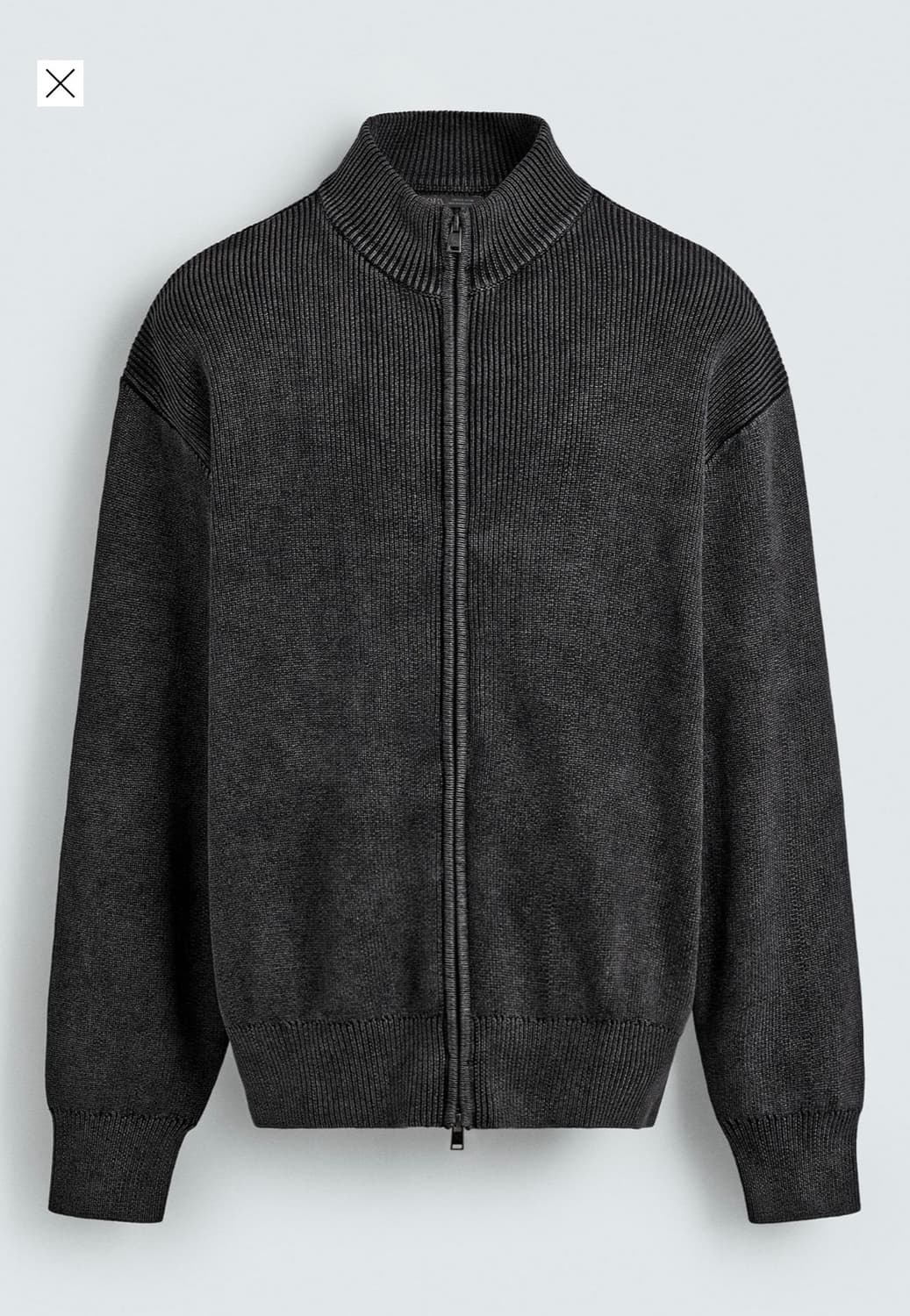 zara 자라 다잉 워시드 집업 가디건 XL 판매 3284/410 상품이미지1