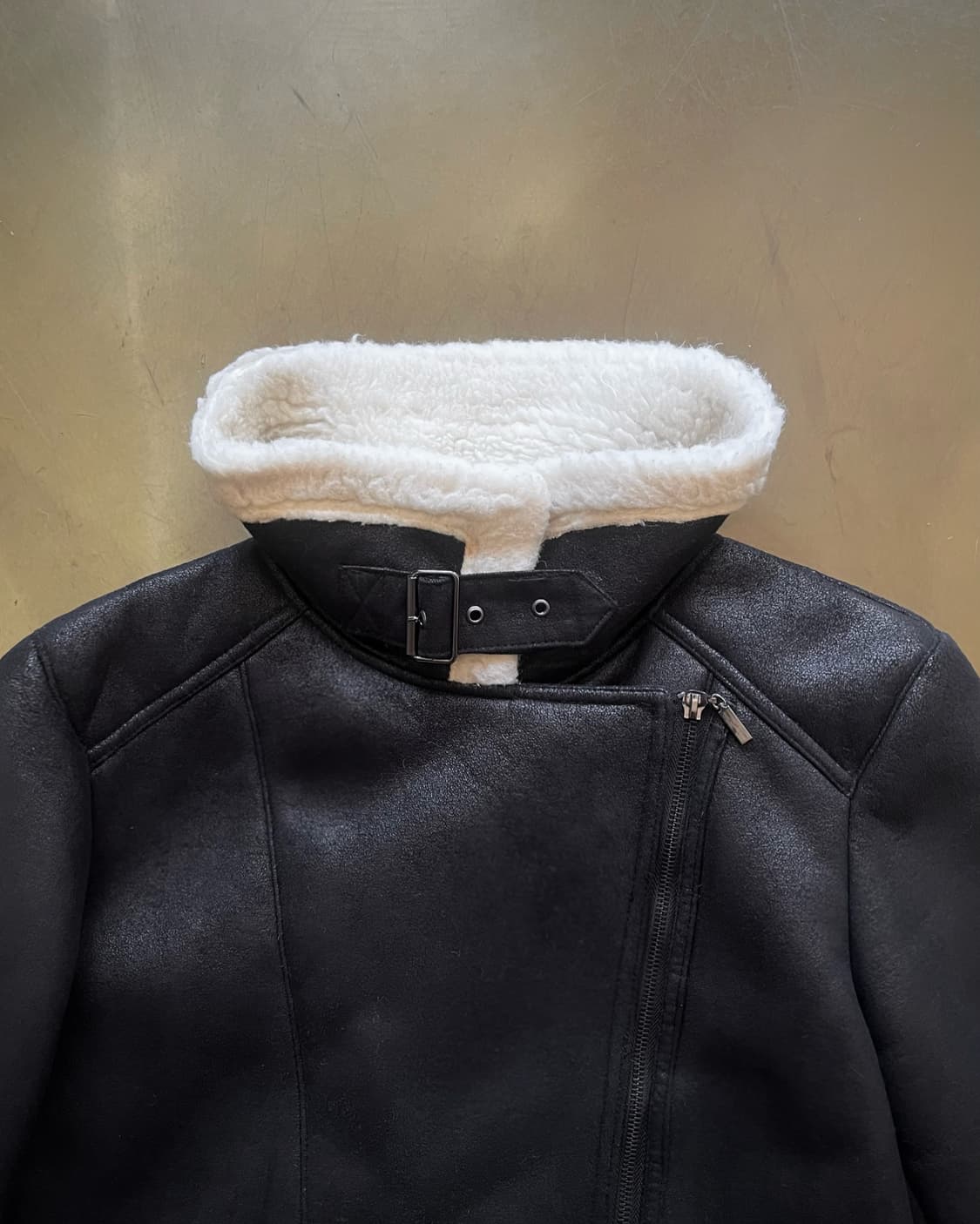 ENRICO COVERI Leather Fur Mustang Jacket 상품이미지5