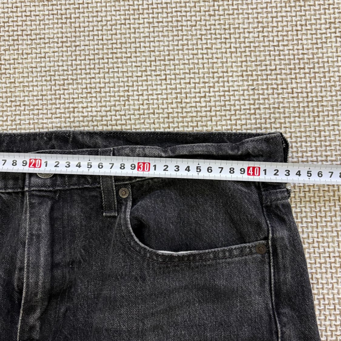 W32L32 리바이스 흑청 데님 청바지 0608D2 상품이미지5
