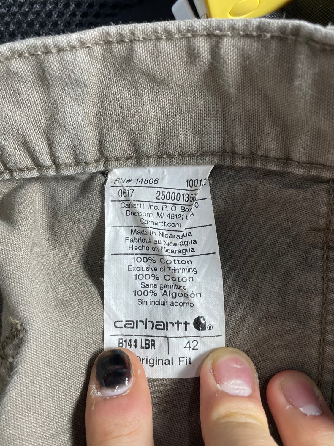 칼하트 카키색 카펜더  반바지 팬츠 상품이미지2