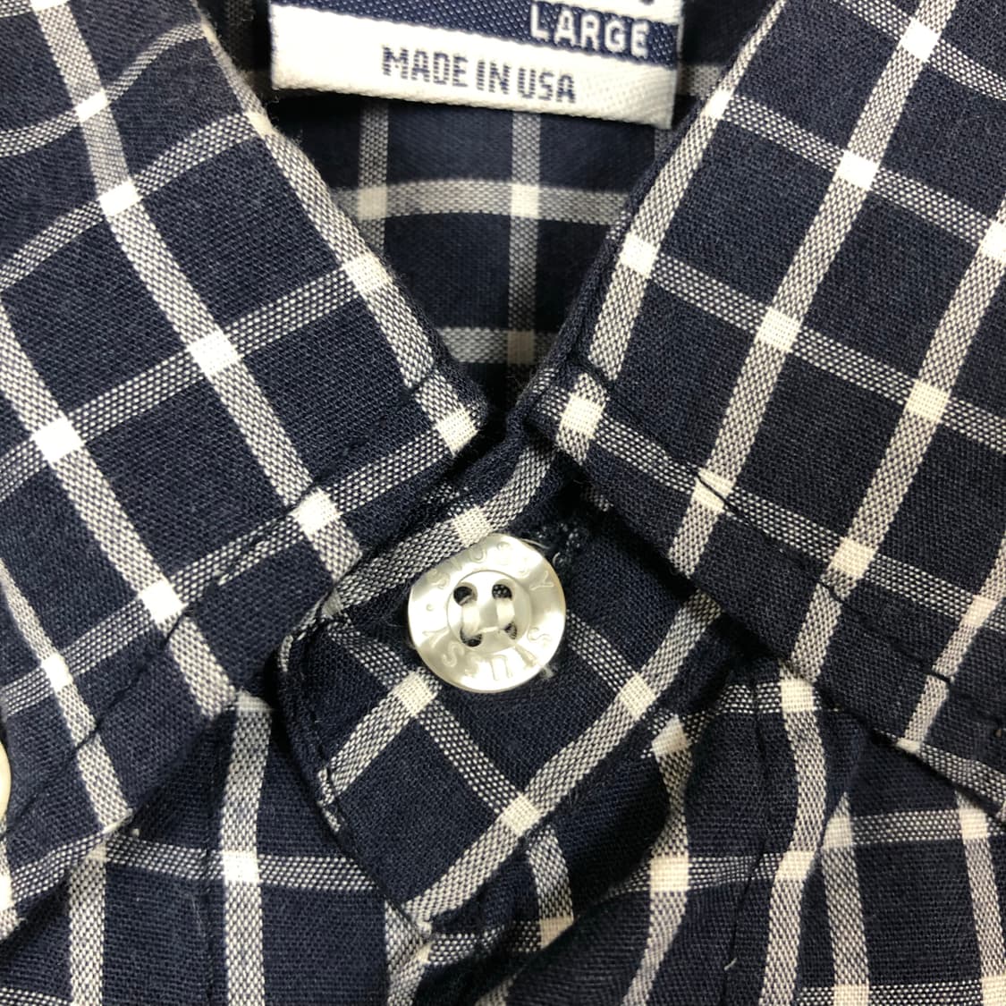 90s 스투시 stussy 로고 포켓 체크 반팔셔츠 상품이미지5