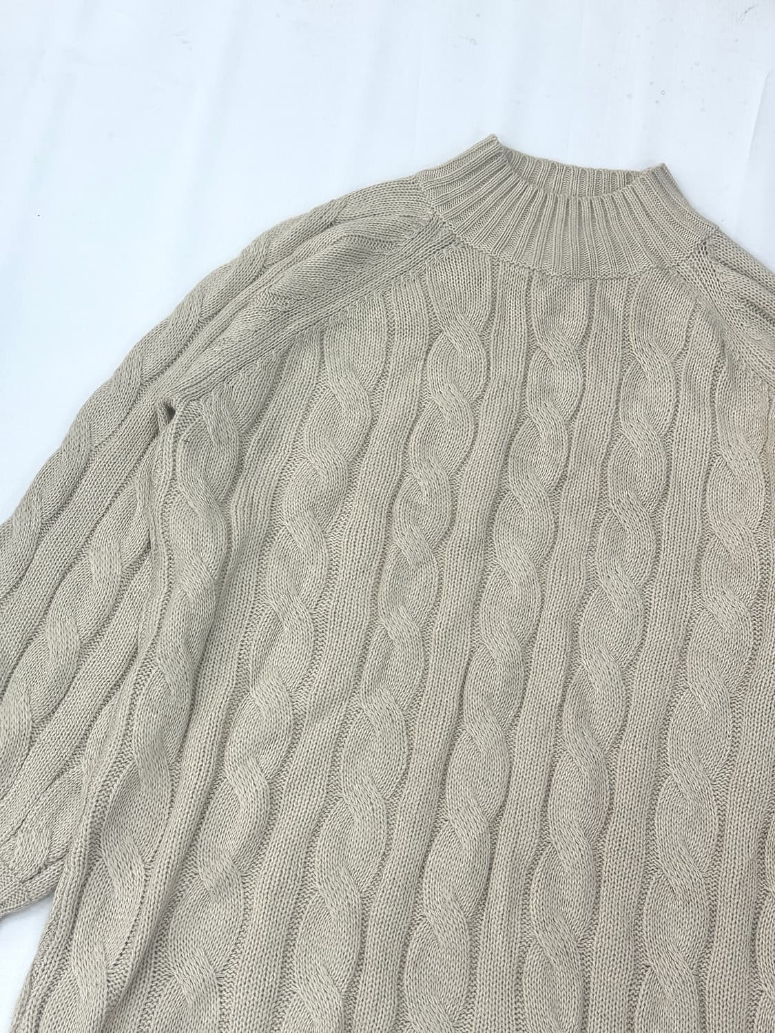 🤍사와코의 오트밀 롱 니트🤍 꽈베기 아이보리 오리엔탈 히피 에스닉 상품이미지5