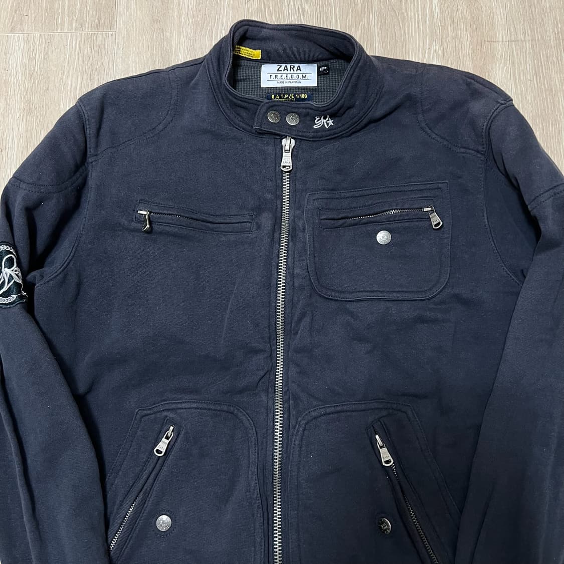 자라 프리덤 남성 포켓 바이커 자켓 XL/105  상품이미지2