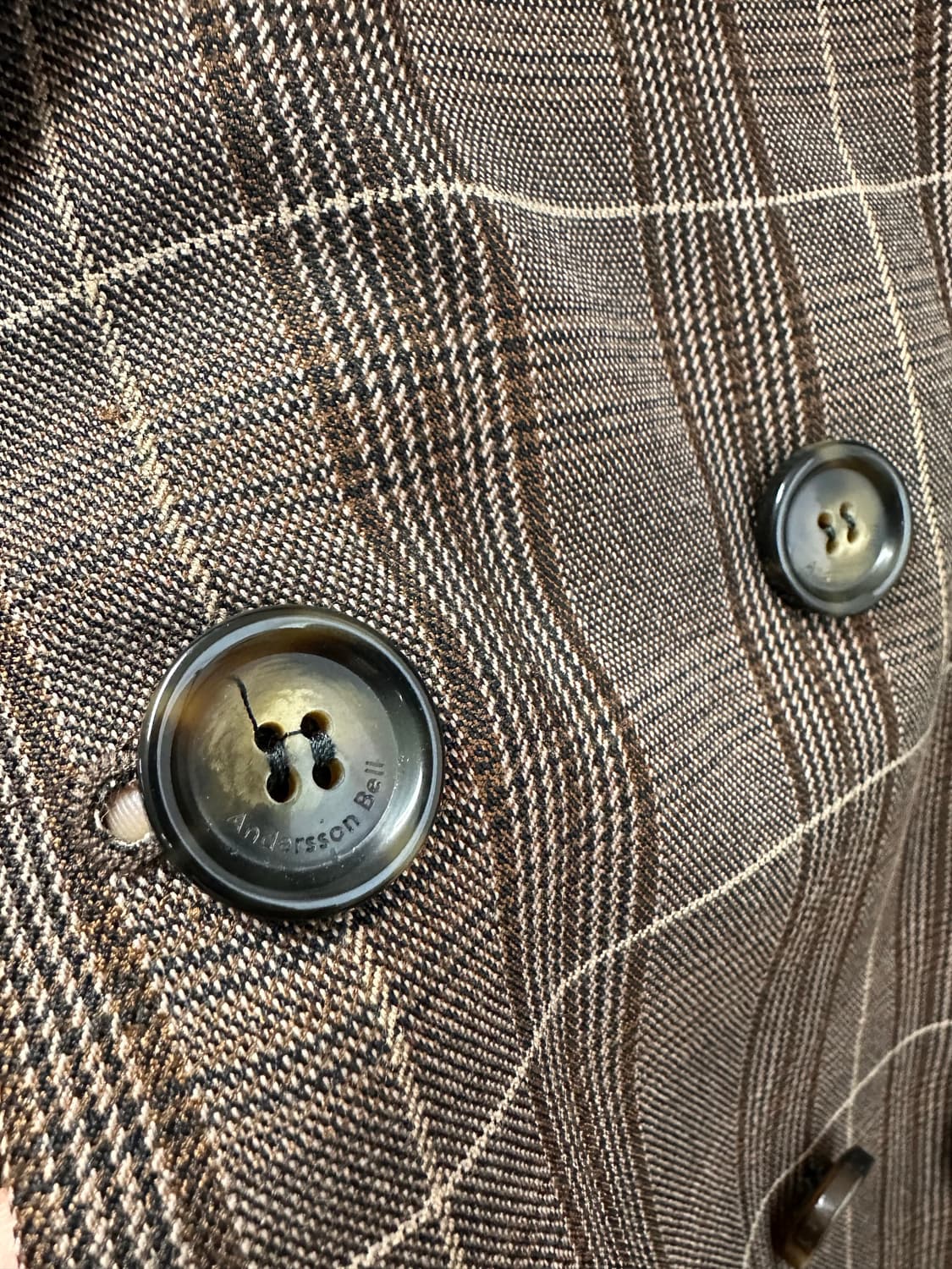 (M)앤더슨벨 체크 더블 브레스티드 블레이저 상품이미지4