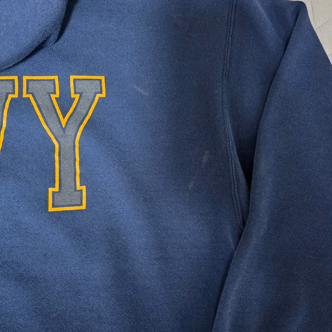 [XL] 90s USA 네이비 USN NAVY 빈티지 후드티 블리칭 상품이미지6