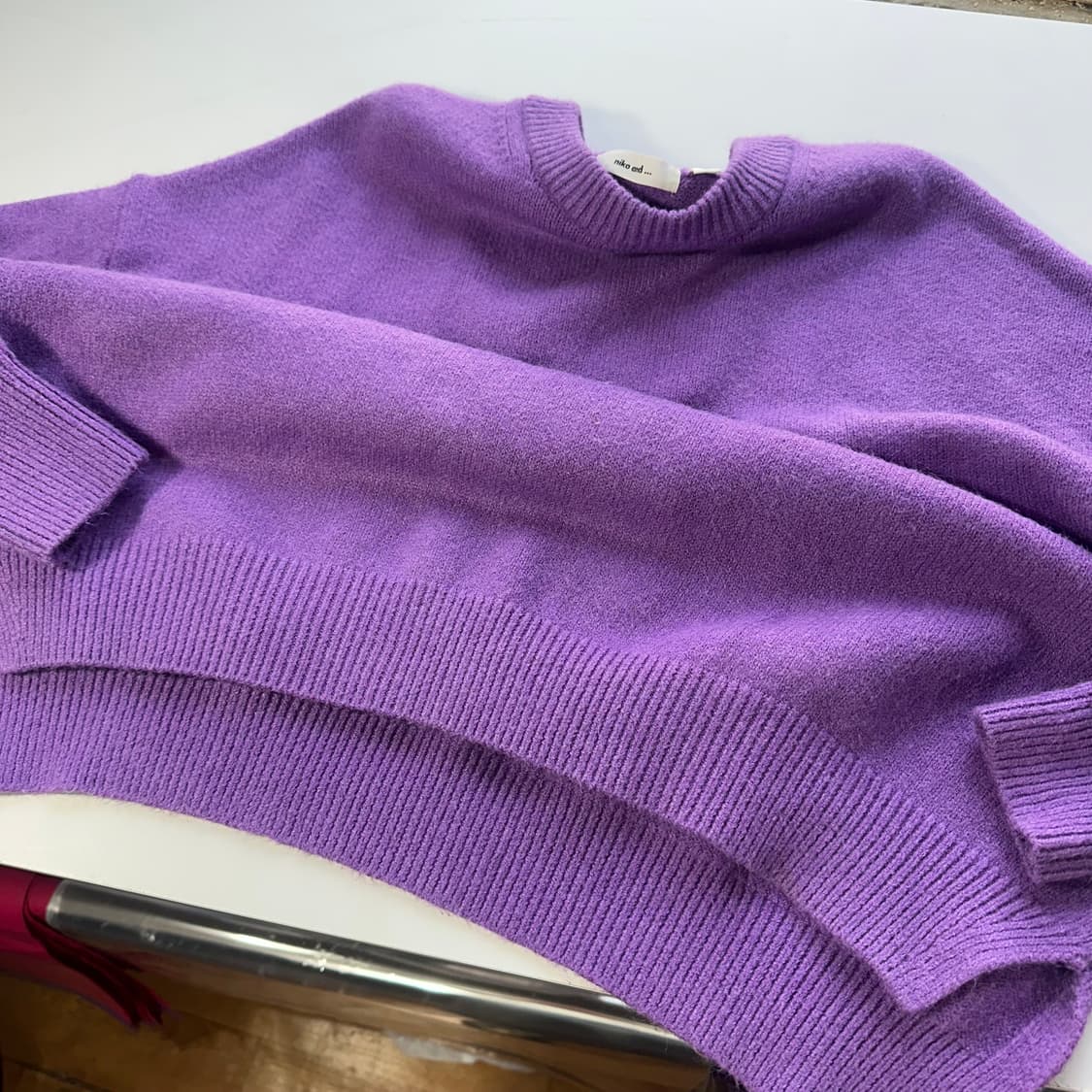 3 우먼L 니코앤드 파스텔퍼플 루즈오버핏 크루넥니트 상품이미지1
