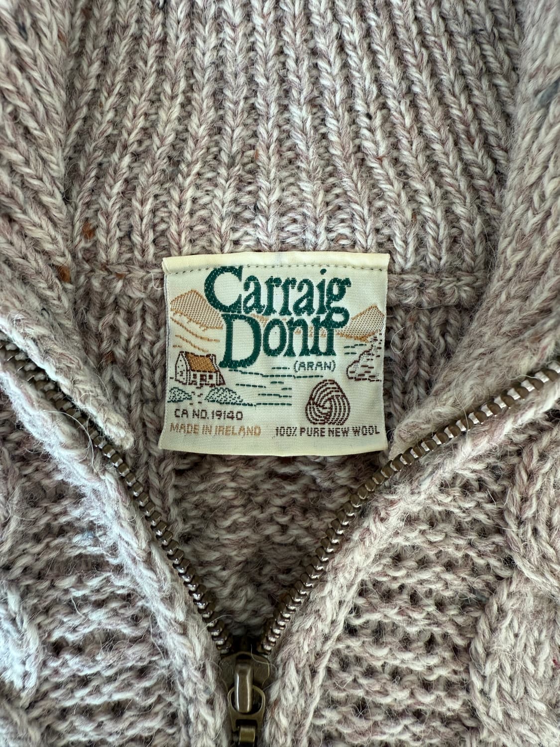 ARAN 헤비울 하프집업 니트(IRELAND) 상품이미지6