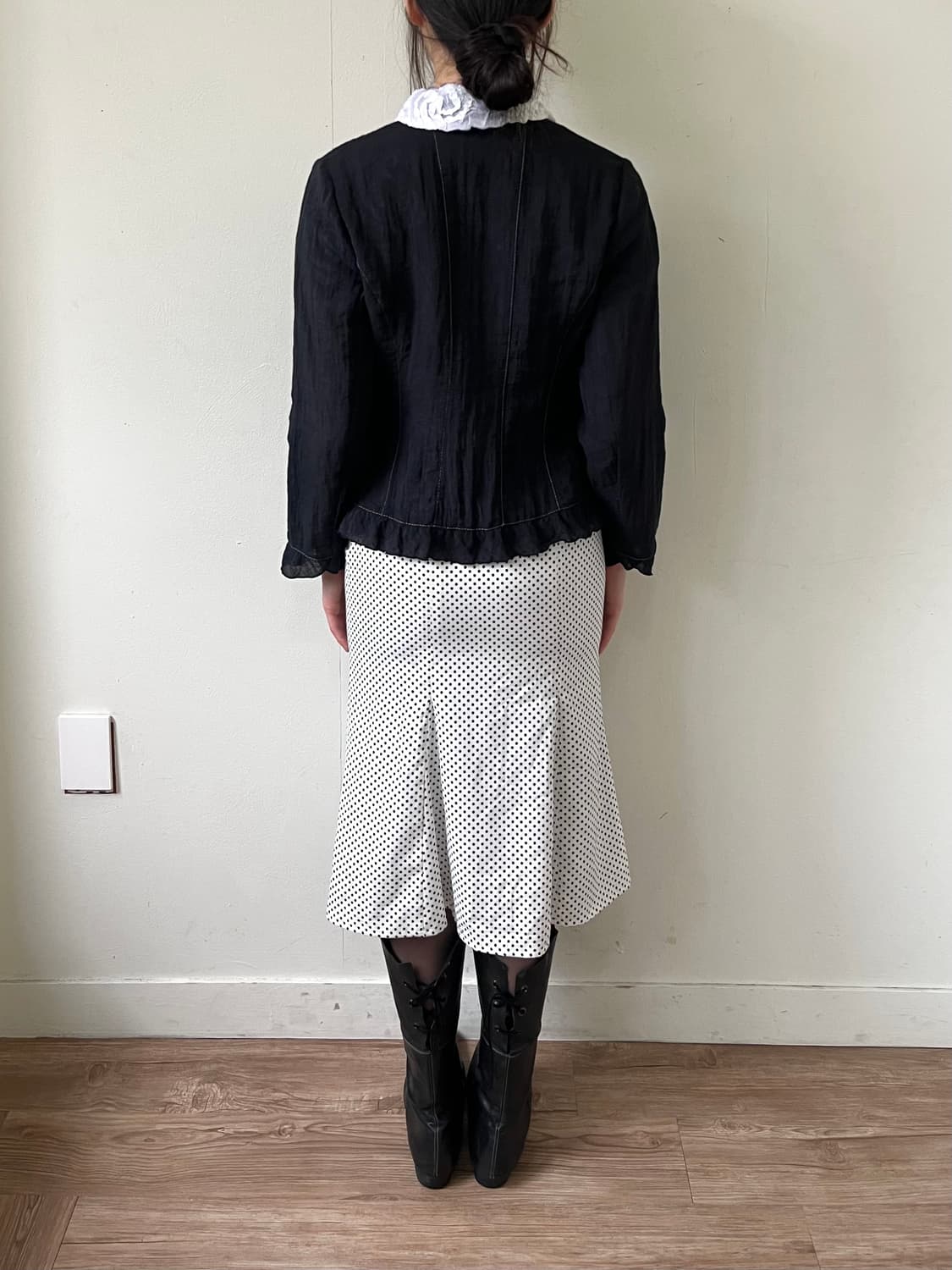 Kansai Bis 블랙 셔링 자켓 상품이미지10