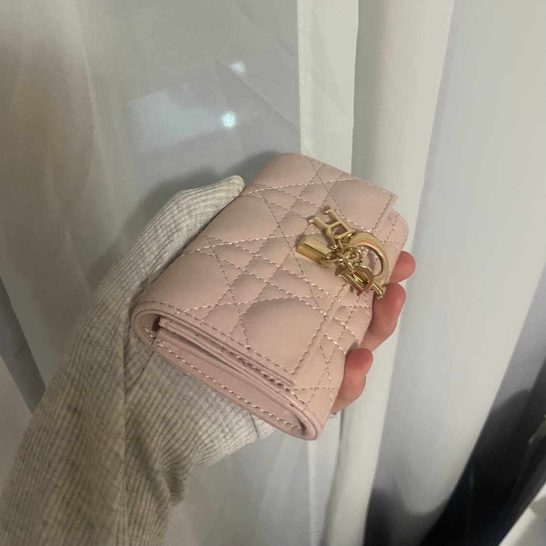디올 까나쥬 카드지갑 핑크(베이지) 상품이미지3