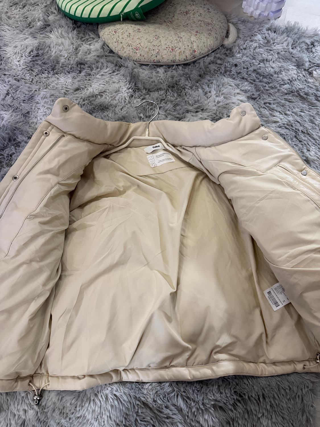 팔렛 Fallett 아이보리 xs 90 레더 패딩 상품이미지4