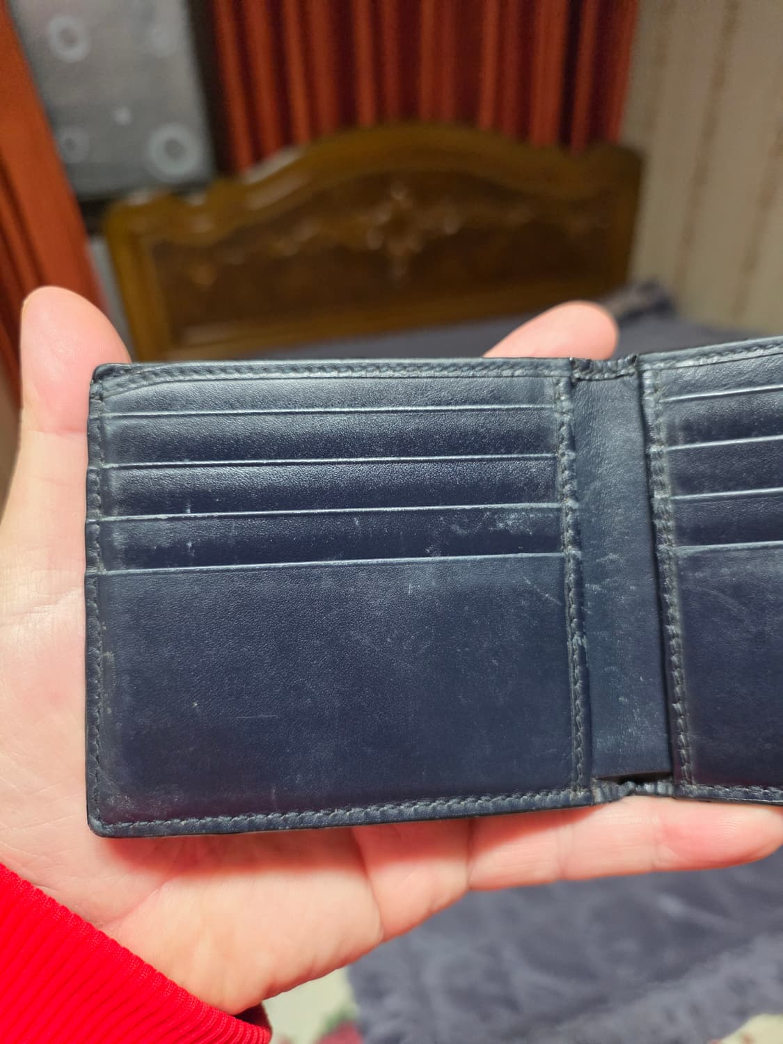 (정품) 구찌 시그니처 시마반지갑/365466/네이비 색상/개인 상품이미지2