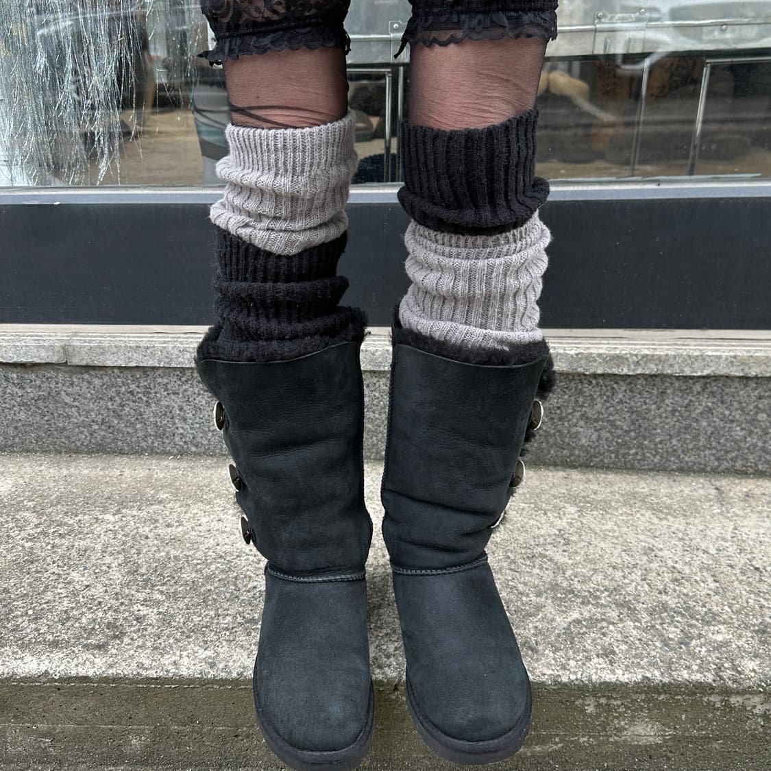 00s Y2K 리미티드 에디션 어그 다이아몬드 부츠 상품이미지8