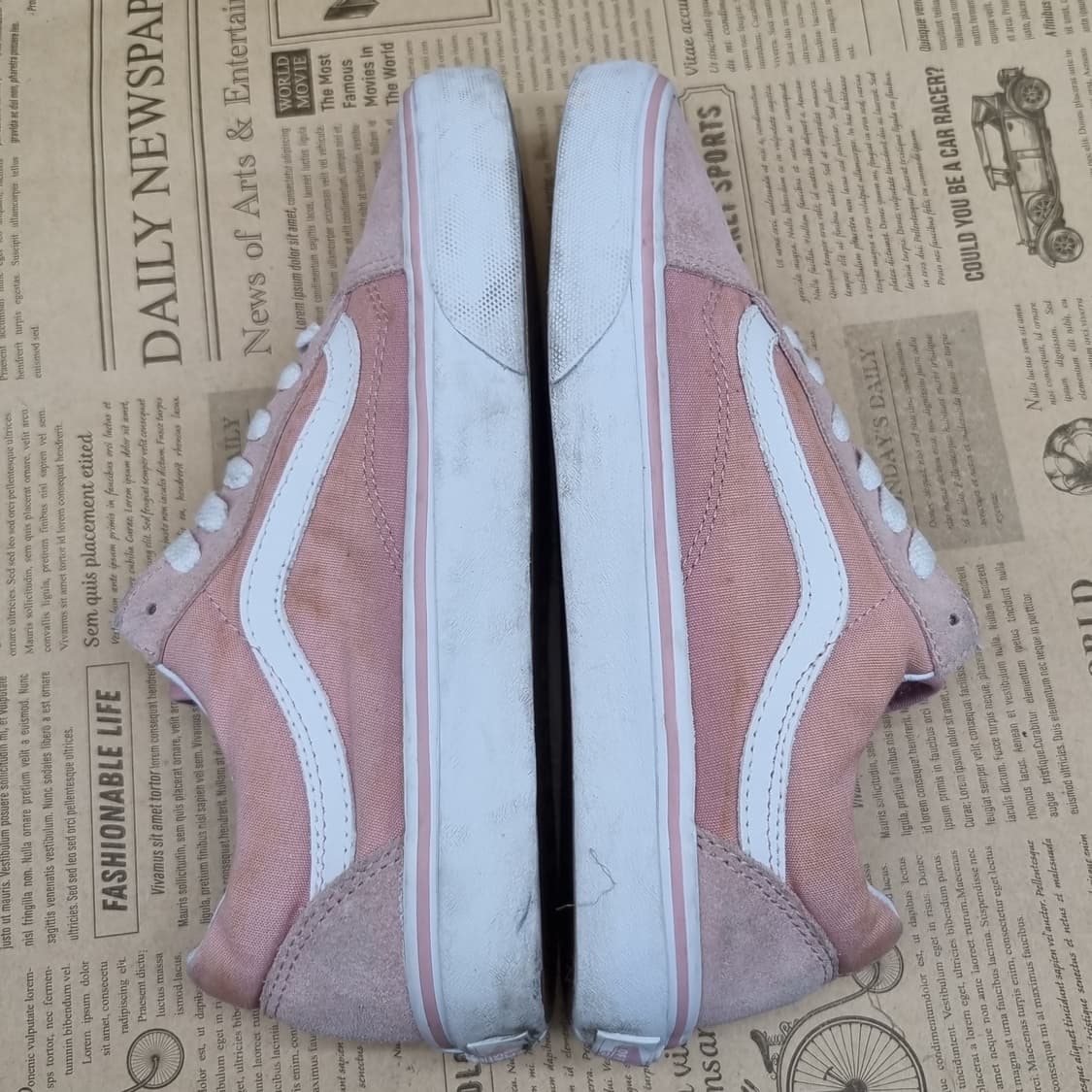 반스 올드스쿨 핑크 스니커즈235 상품이미지5