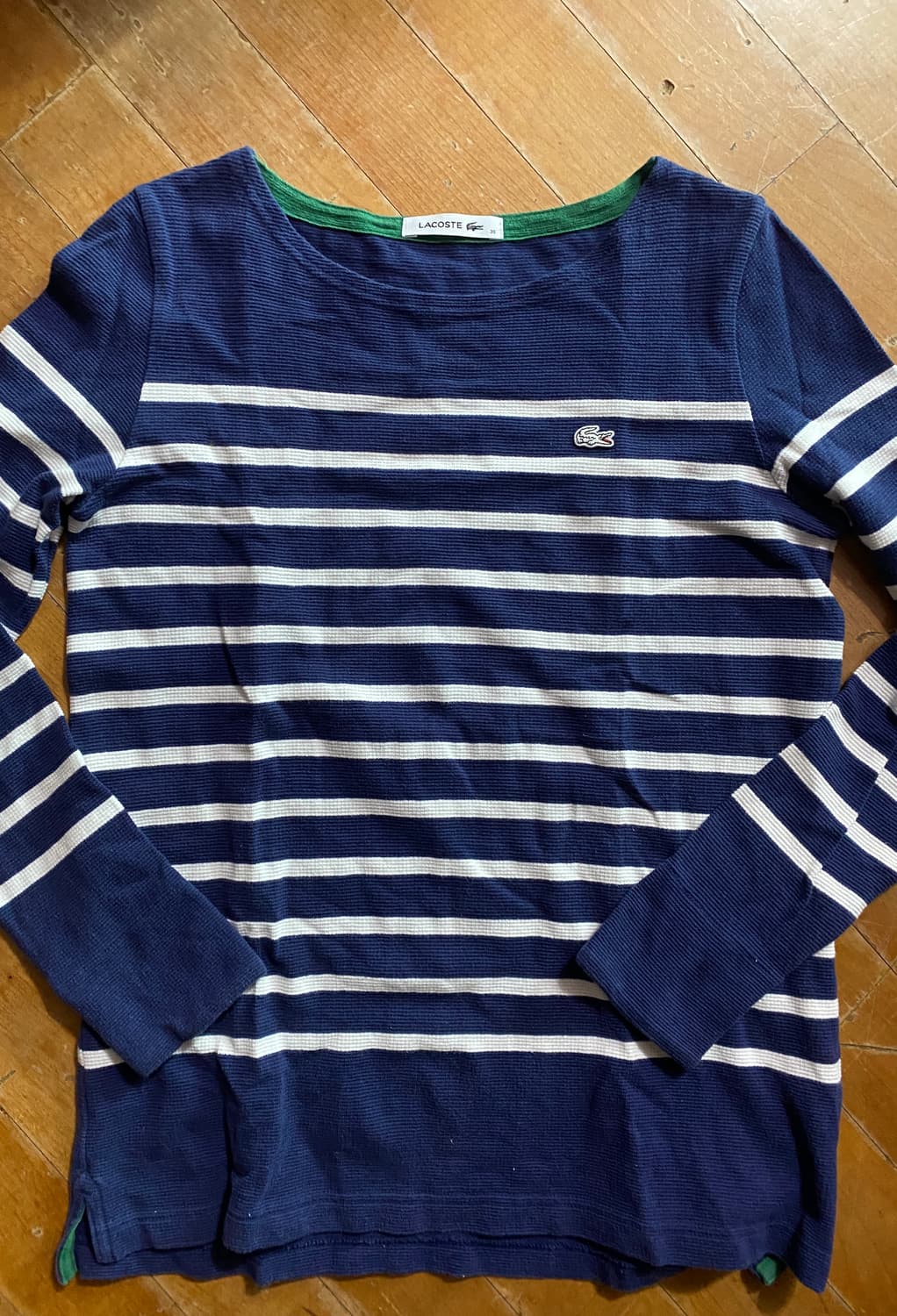 라코스테 여성 스트라이프 긴팔 티셔츠 36 (95) 상품이미지1