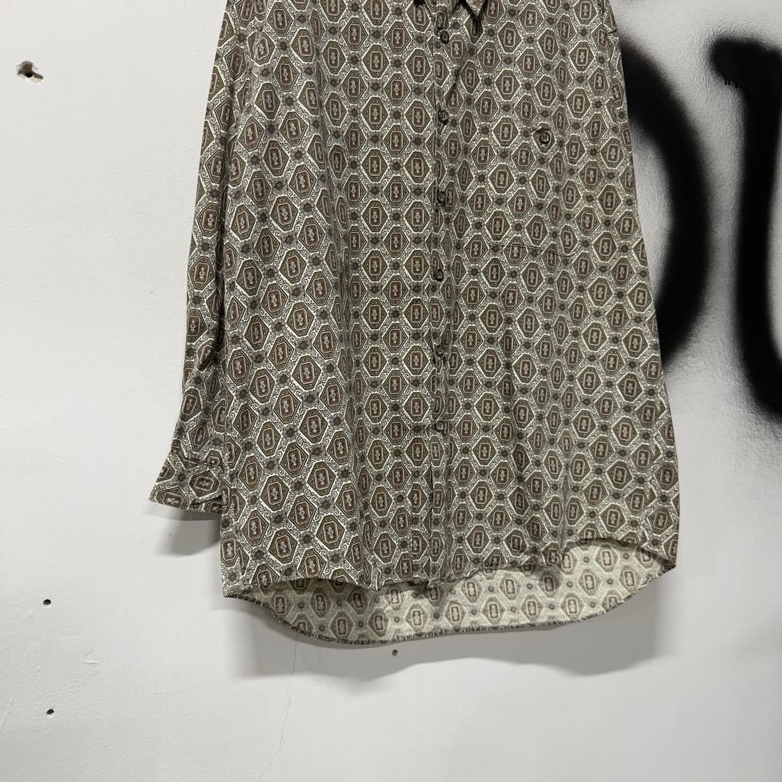 VTG 빈티지 빅사이즈 에스닉 풀 패턴 원포켓 셔츠 상품이미지4