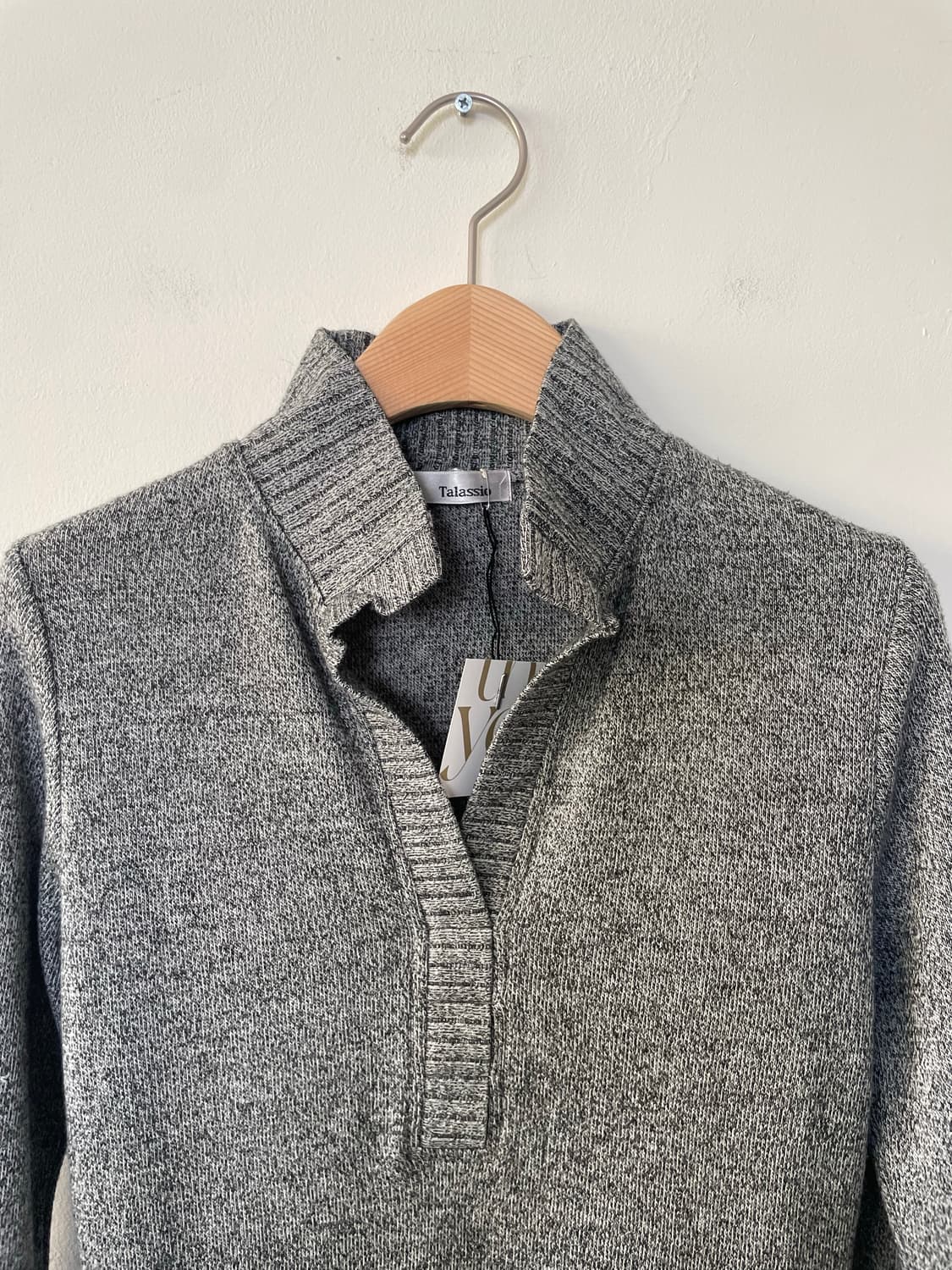 vintage belted slim collar knit 상품이미지3