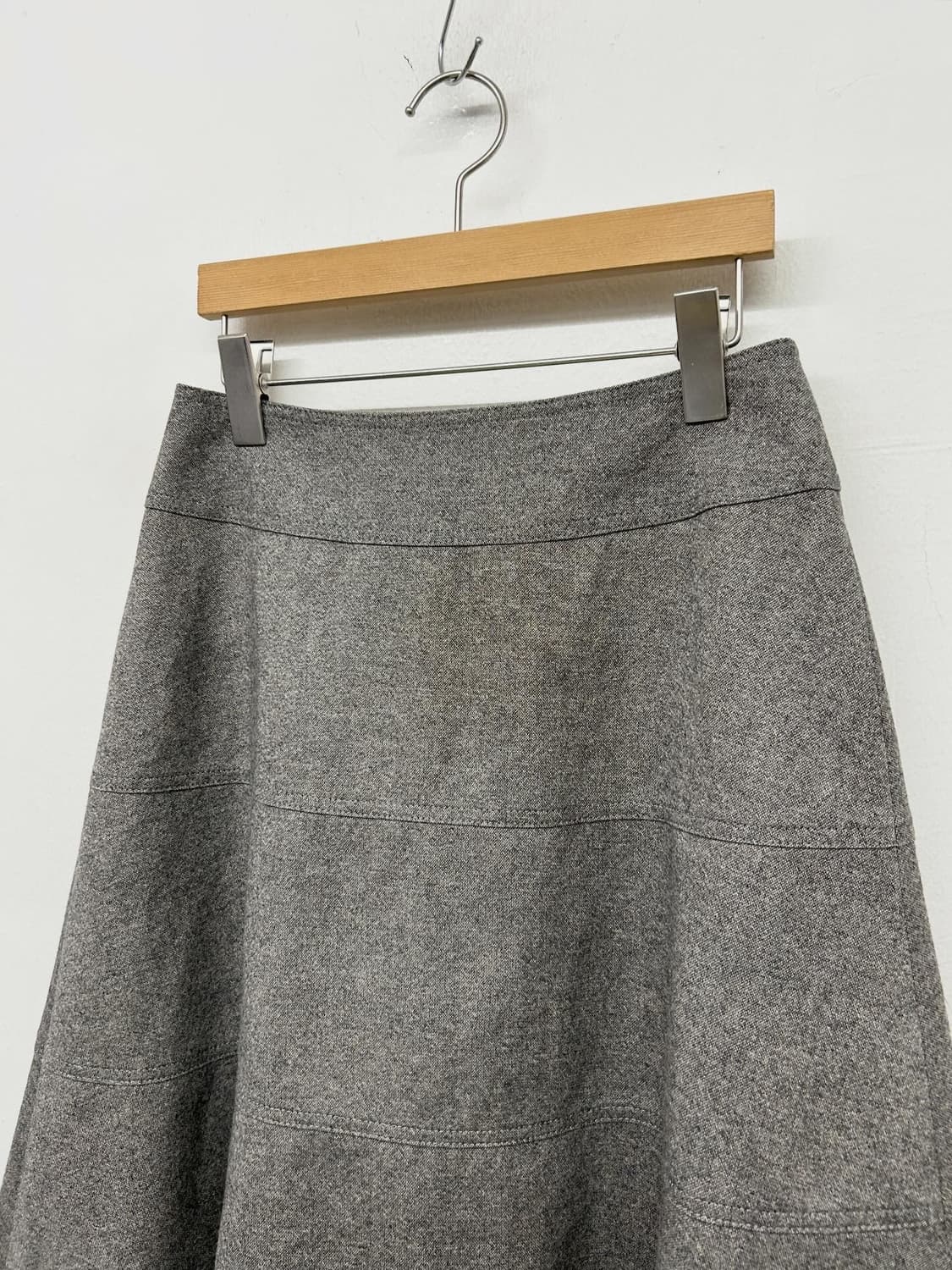 버버리 빈티지 그레이 울 스커트 상품이미지2