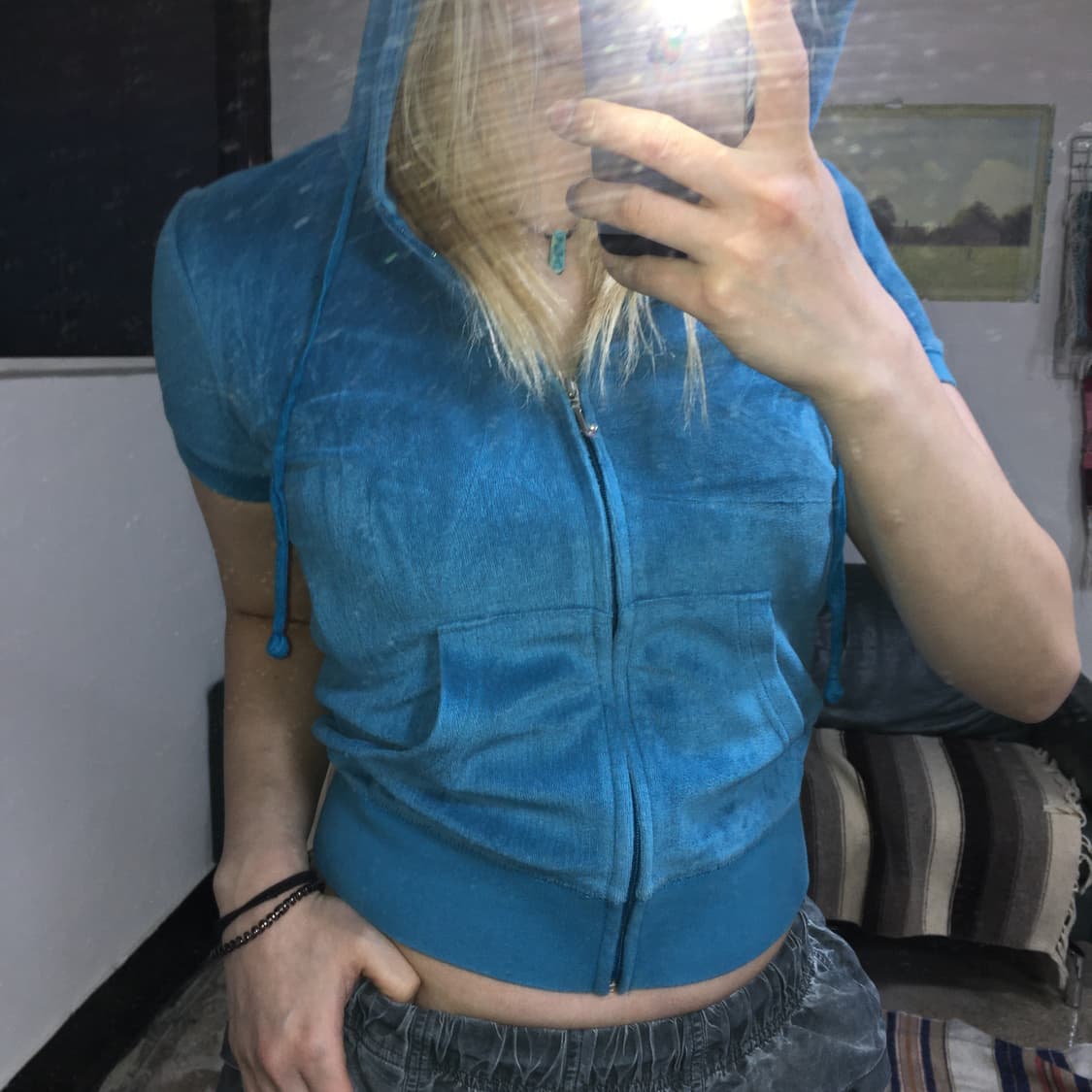 투티/0252 쥬시 꾸뛰르 블랙 라벨 슬림핏 y2k 후드집업 백 포인트 상품이미지2