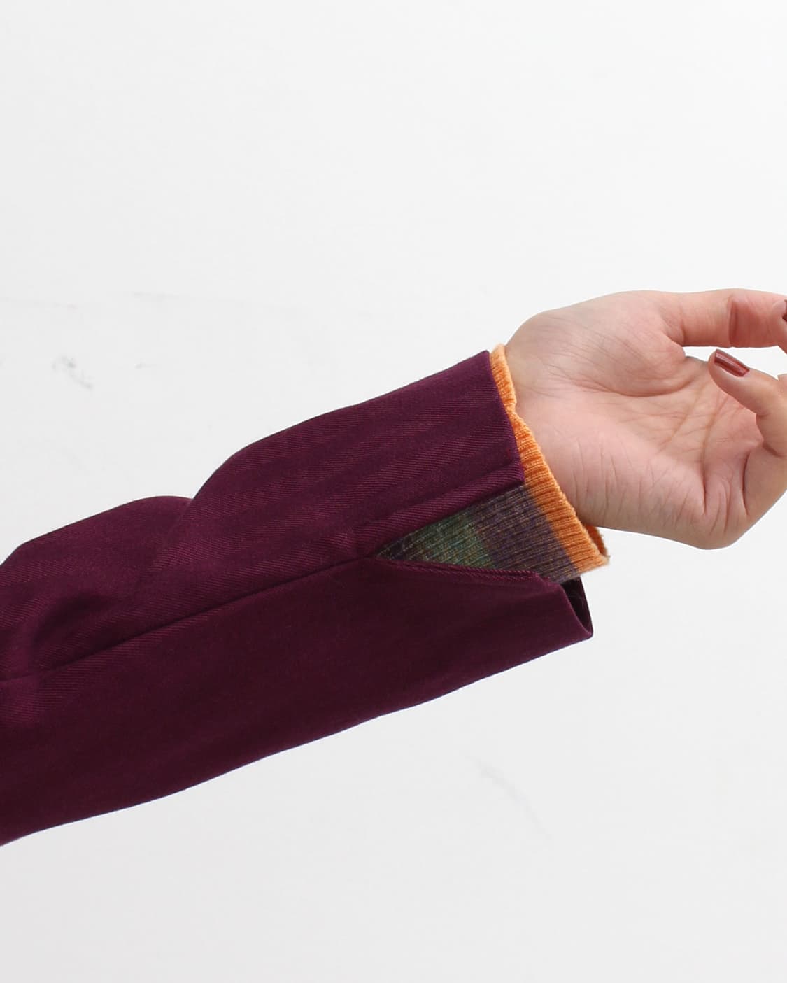 일본 빈티지 퍼플 와인 써머 울 자켓 스커트 세트 상품이미지4