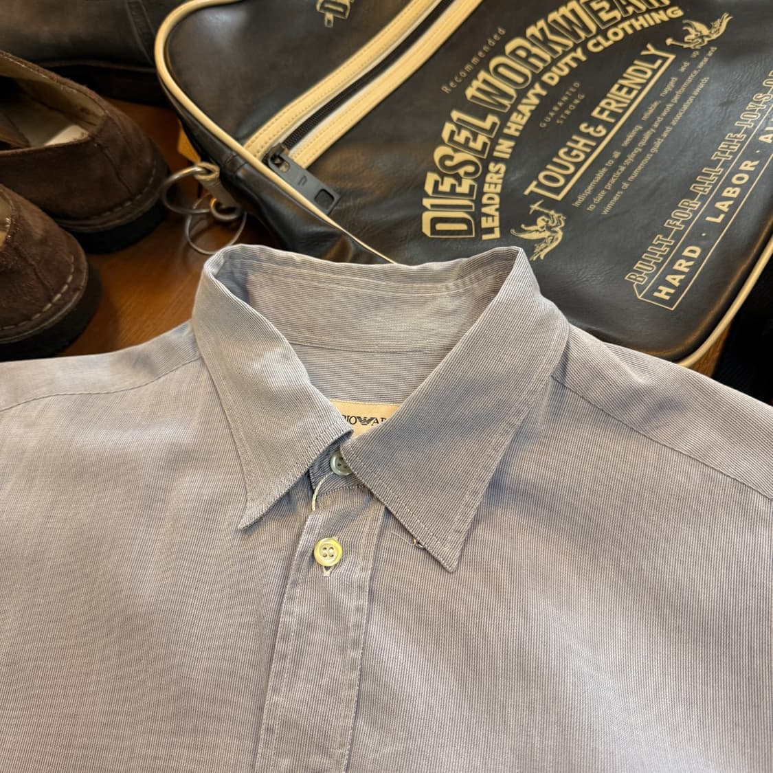 00'S 엠포리오 아르마니 알마니 튀니지 생산 셔츠 XL 상품이미지2