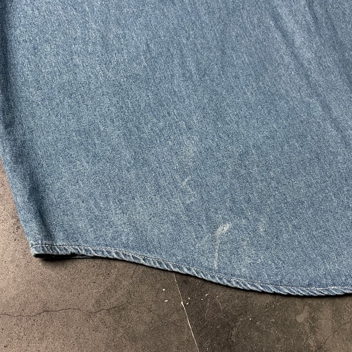 BASIC EDITIONS 빈티지 플랩포켓 코튼 데님 셔츠 A00777 상품이미지8