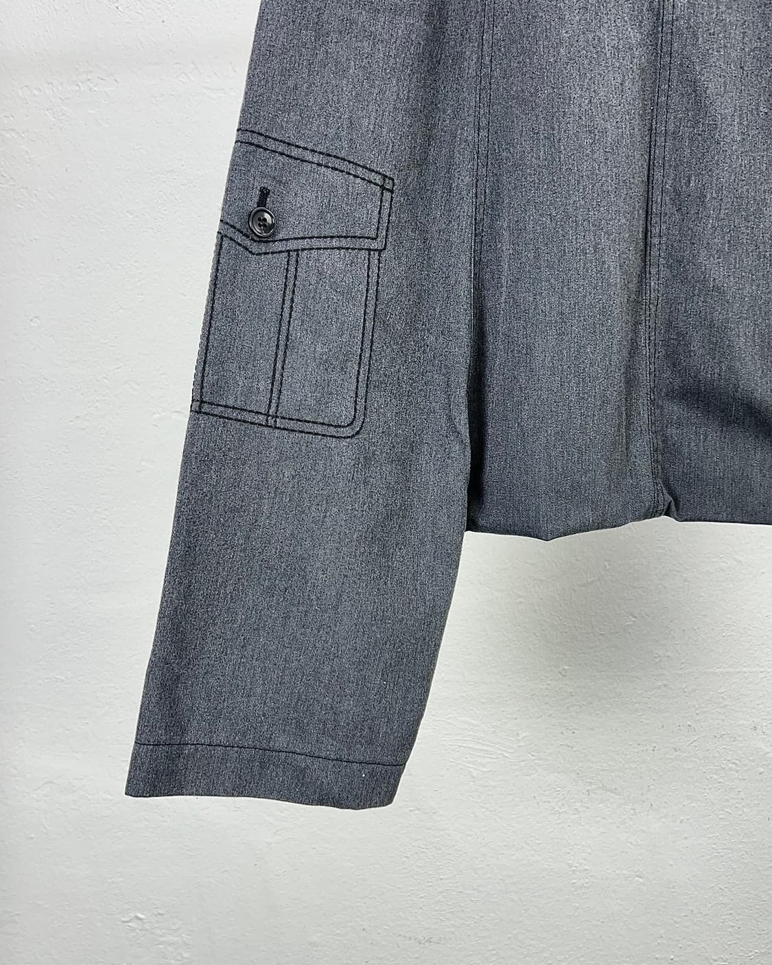 꼼데가르송 블랙 그레이 사루엘 스티치 페이크 포켓 팬츠 상품이미지4