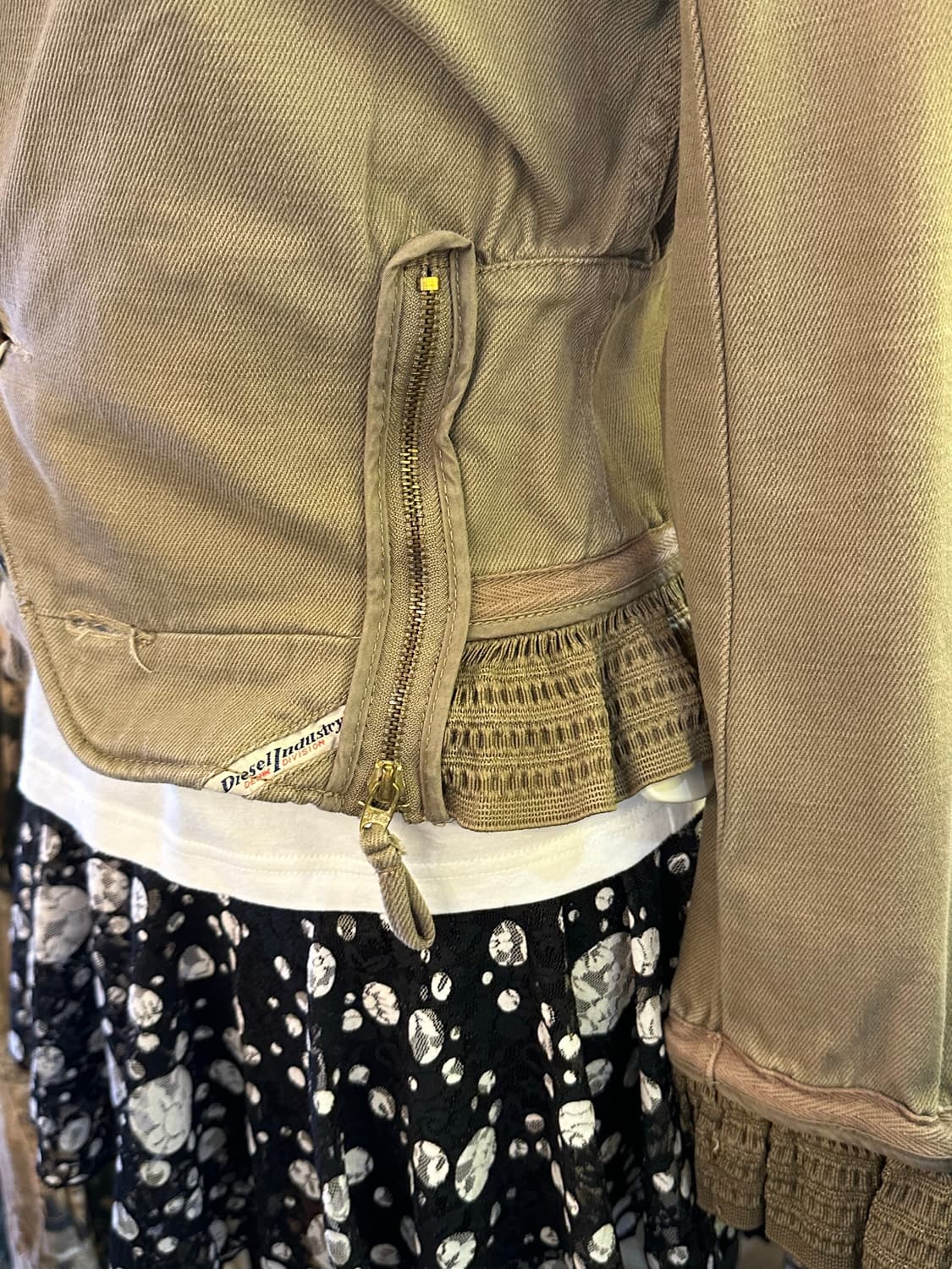 DIESEL 디젤 Y2K 카키베이지 자켓 상품이미지3