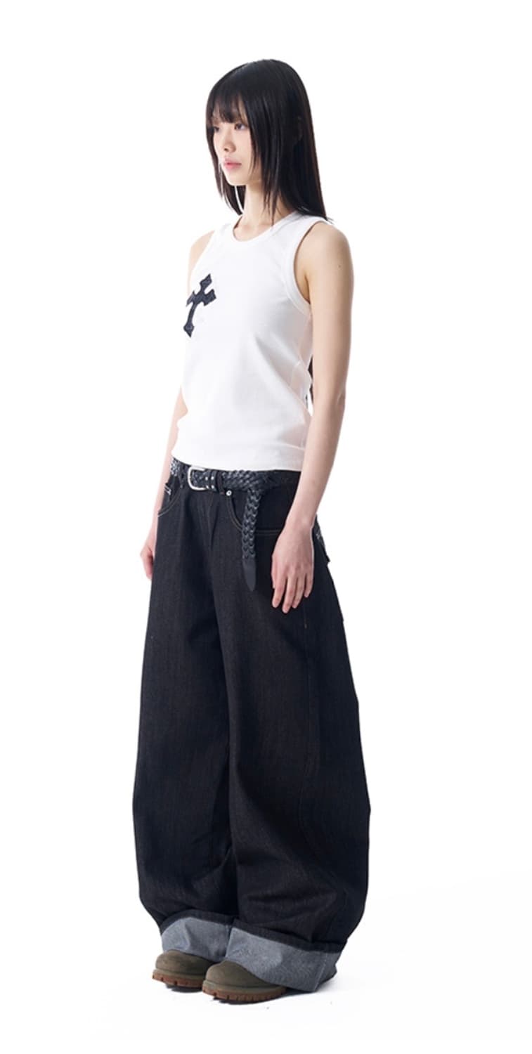 아캄 CROS2 슬리브리스 나시 화이트 1사이즈 상품이미지2