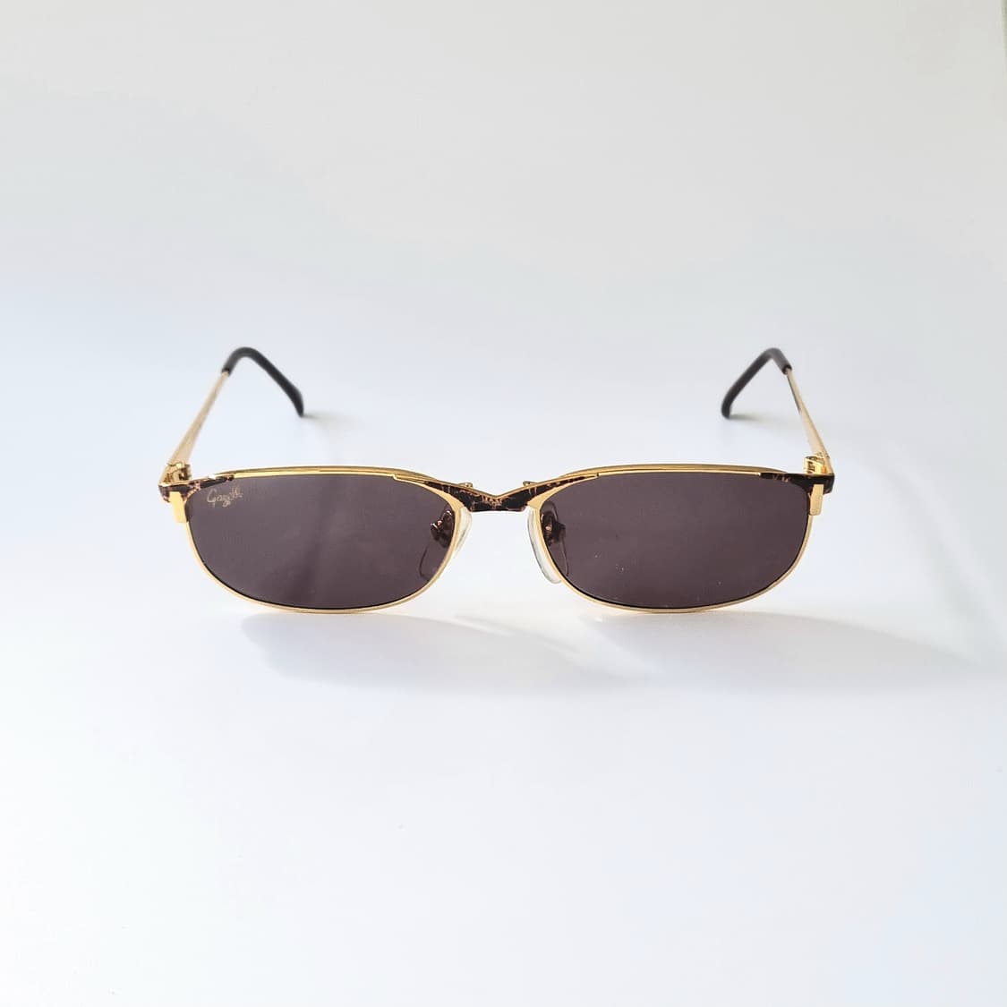 데드스탁 Gazelle 골드 & 레오파드 믹스 슬림 선글라스  1839 상품이미지2