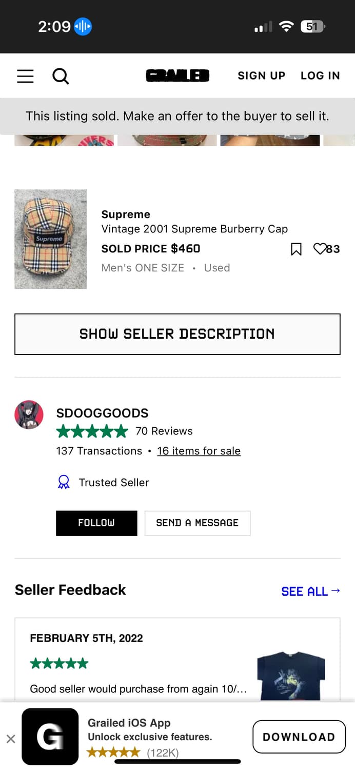 Supreme 2001s 버버리 노바체크 울 캠프캡 초레어 상품이미지4